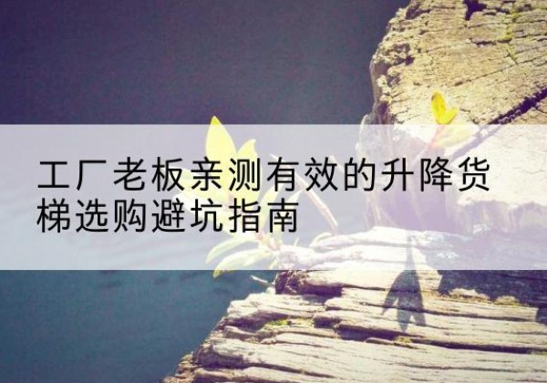 峨眉山升降货梯怎么选-工厂老板亲测有效的升降货梯选购避坑指南